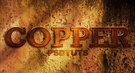 How to Create a Copper Photoshop Text Effect