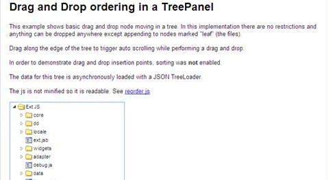 Drag and Drop ordering in a TreePanel