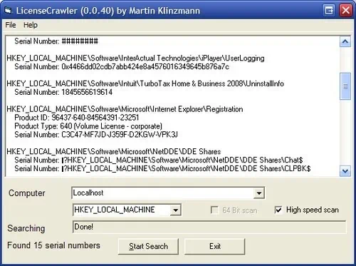 윈도우7 시디키 추출 프로그램 LicenseCrawler