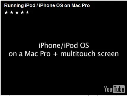 아이폰 OS 맥 프로 멀티 터치 스크린 구동 영상
