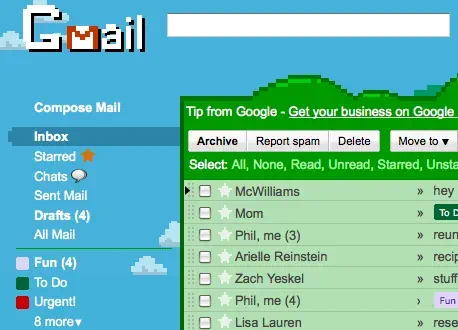 구글 지메일 4가지 새로운 테마 릴리즈 2 high score Gmail 테마