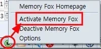 Activate Memory Fox 클릭