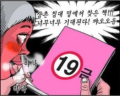 삼촌 침대 밑에서 찾은 책 19금
