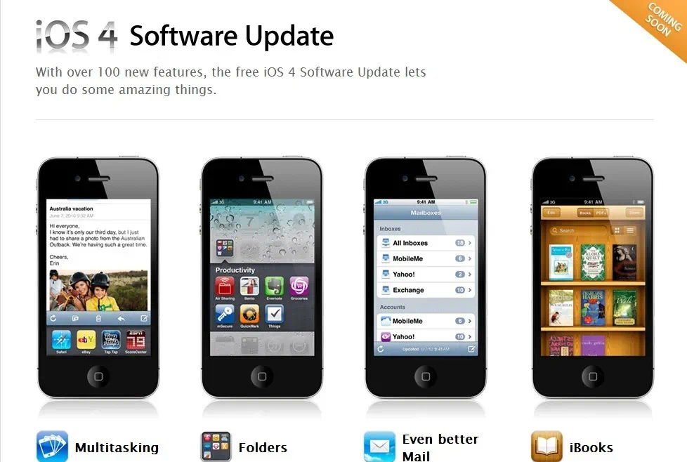 IOS4 1 애플 아이폰 OS 4.0(iOS 4) 업데이트 시작, 담달폰된 아이폰4 국내출시 다음달로 연기 될듯