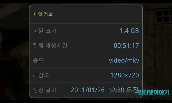 동영상 파일 정보