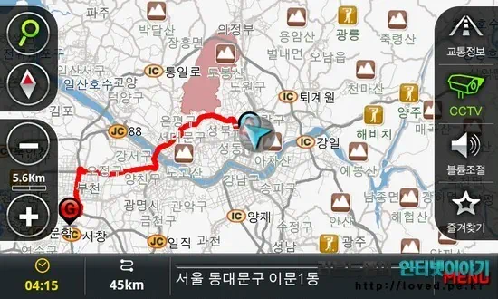 안드로이드 올레네비 어플 지도화면