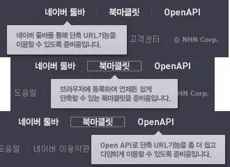네이버 툴바로 단축 주소 서비스 예정