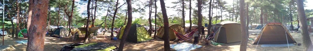 캠핑장 파노라마 사진