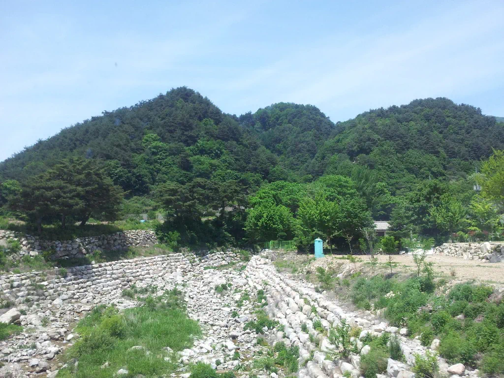 고속버스 안에서 촬영한 야산