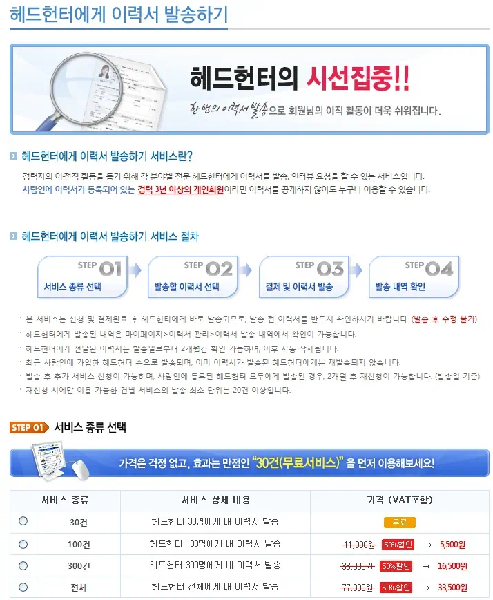 프로페셔널 해드헌팅 서비스 사람인 프로헌팅 9 cfile27.uf@187D573A4FE8E9F0308CB3 헤드 헌터에게 이력서 발송하기