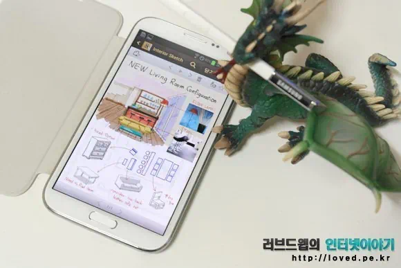 갤럭시노트2 후기. S펜의 새로운 기능 에어뷰 어떻게 쓰면 좋을까?