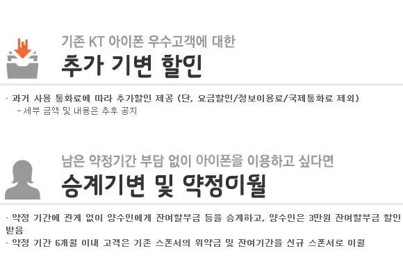KT 아이폰 보상판매 외 추가 할인