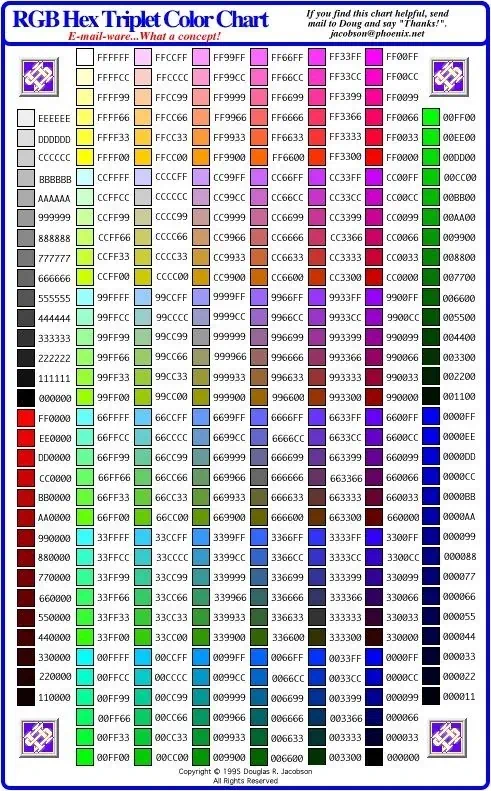 16진수 색상표