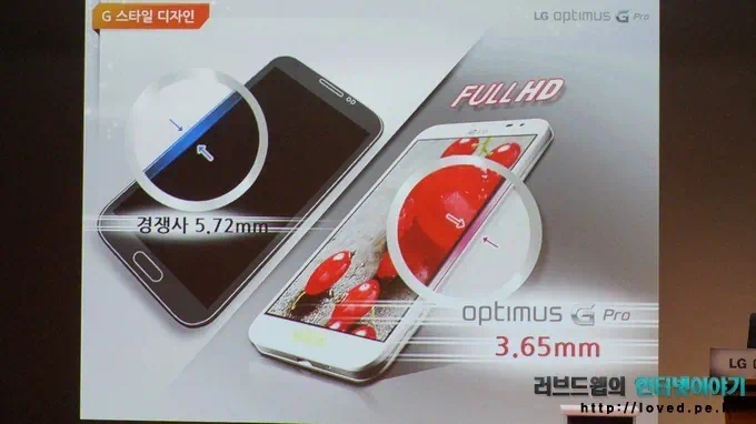 옵티머스G 프로 구라 베젤