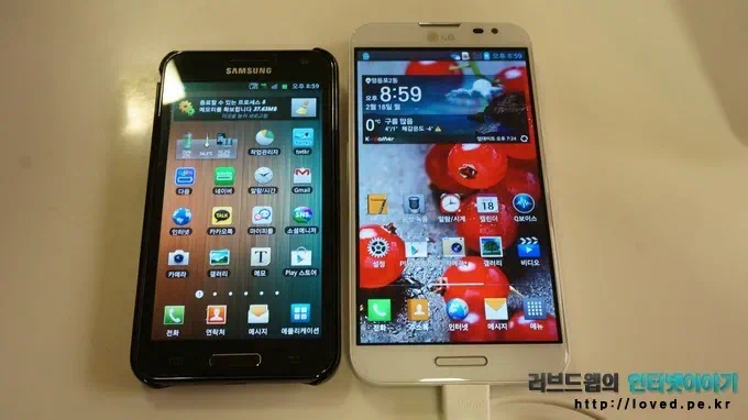갤럭시S2 HD LTE와 옵티머스G 프로