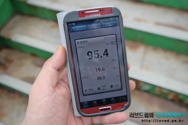 LTE-A 속도 측정 결과