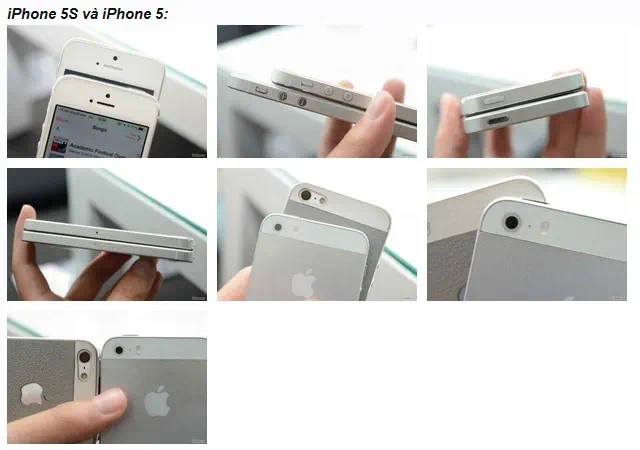 아이폰 5S vs 아이폰 5 비교 사진들
