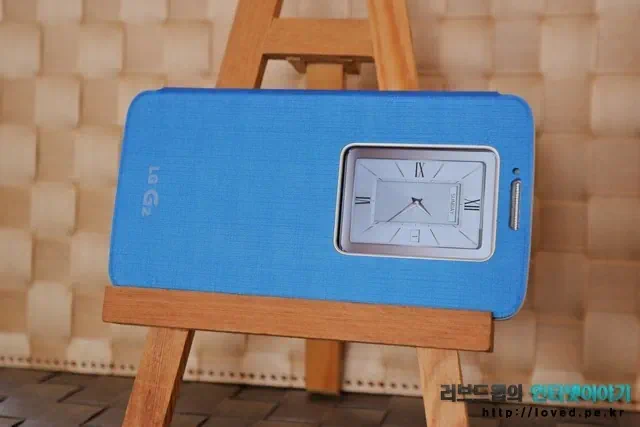 가로 모드를 지원하지 않는 LG G2 퀵 윈도우 케이스