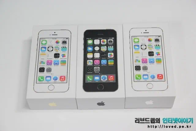 아이폰5S 패키지 박스 골드 vs 스페이스 그레이 vs 실버